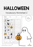 Vorschau - Arbeitsblätter - Halloween: Vocabulary Worksheet 2 (Englisch) - Deckblatt