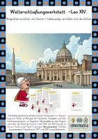 Vorschau - Arbeitsblätter - Welterschließungswerkstatt - Papst Leo XIV - Deckblatt