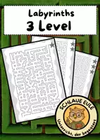 Vorschau - Spiele - 3 Labyrinthe: Leichte, Mittlere & Schwere Schwierigkeitsgrade - Deckblatt