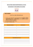 Vorschau - Arbeitsblätter - Wir suchen Märchenmerkmale in der Gechichte vom Rumpelstilzchen - Deckblatt