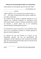 Vorschau - Anderer Materialtyp - Einverständniserklärung Schullandheim - Deckblatt