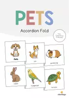 Vorschau - Mal- und Bastelvorlagen - Pets: Accordion Fold (Englisch) - Deckblatt