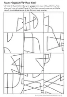 Vorschau - Mal- und Bastelvorlagen - Paul Klee: "Segelschiffe" - Kunstwerk puzzeln - Seite 1