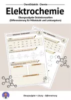 Vorschau - Arbeitsblätter - Elektrochemie - Übungsaufgabe Oxidationszahlen - Deckblatt