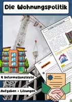 Vorschau - Arbeitsblätter - Wohnungspolitik – Aufgaben, Merksätze und Textverständnis - Deckblatt