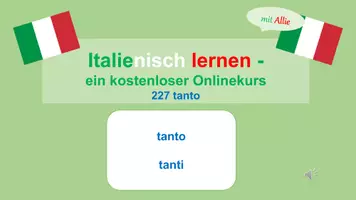 Vorschau - Präsentationen/Tafelbilder - Italienisch lernen mit Allie: 227 Tanto tanti - Seite 1