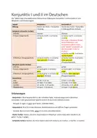 Vorschau - Merkblätter - Konjunktiv I und II im Deutschen (Übersichtstabelle) - Seite 1