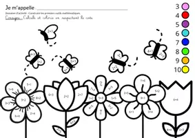 Aperçu - Feuilles d'exercices - Coloriage magique GS - PRINTEMPS - Page de couverture