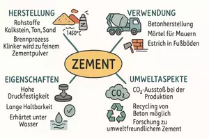 Vorschau - Arbeitsblätter - Lernposter + Arbeitsblätter zum Thema "Zement" + Lösung & MP3 + Mindmap + Infografik - Seite 3