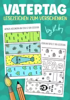Vorschau - Mal- und Bastelvorlagen - Vatertags Lesezeichen zum Weiter und Ausmalen - Deckblatt