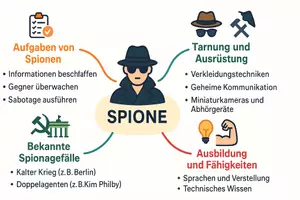 Vorschau - Arbeitsblätter - Arbeitsblätter zum Thema "Spione / Spionage" + Lösung & MP3 + Mindmap + Infografiken - Seite 3