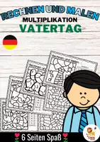 Aperçu - Feuilles d'exercices - Rechen-Mal-Blätter - Multiplikation (Vatertag) Fête des pères Multiplications Mathématiques Allemand - Page de couverture