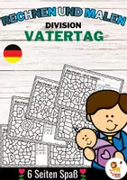 Aperçu - Feuilles d'exercices - Rechen-Mal-Blätter - Division (Vatertag) Fête des pères Divisions Mathématiques Allemand - Page de couverture