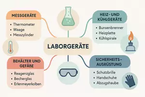 Vorschau - Arbeitsblätter - Arbeitsblatt "Die Verwendung einfacher Laborgeräte" + interaktive Lösung & MP3 + Mindmap + Infografik - Seite 3