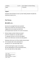 Vorschau - Klassenarbeiten - Klausur und Erwartungen Gedicht Paul Flemming "An sich" - Deckblatt
