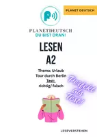 Vorschau - Arbeitsblätter - A2_LESEVERSTEHEN Test (richtig/ falsch) Berlin Tour - Deckblatt