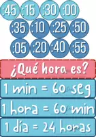 Vista previa - Decoración del aula - ¿Qué hora es? Cartelería y juego - página 3