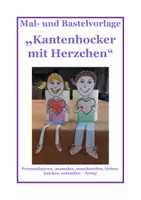 Vorschau - Mal- und Bastelvorlagen - Materialpaket: Kantenhocker (7 Mal- und Bastelvorlagen) - Seite 1