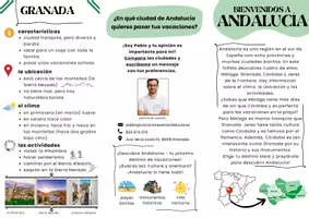 Vorschau - Spiele - Flyer Viaje a Andalucía / Einführung des Komparativs - Deckblatt