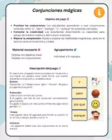 Vista previa - Tarjetas / Manipulativos - Conjunciones (1) - Portada