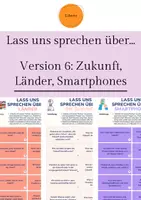 Vorschau - Arbeitsblätter - Lass uns sprechen über...: Zukunft, Smartphones, Länder - Deckblatt