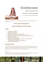Vorschau - Stundenentwürfe - eigene biografische Erfahrungen, Lernfeld 6: „Kinder, Jugendliche und junge Erwachsene bei der Bewältigung besonderer Lebenssituationen unterstützen“, Erzierherausbildung - Deckblatt