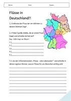 Vorschau - Arbeitsblätter - Flüsse in Deutschland! - Seite 1