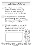Vorschau - Arbeitsblätter - Gedichte zum Vatertag | Vatertagsgedichte - Seite 2