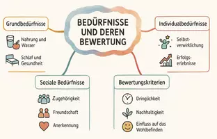 Vorschau - Arbeitsblätter - Lernposter + Arbeitsblatt "Bedürfnisse und deren Bewertung" + interaktive Lösung & MP3 + Mindmap + Infografik - Seite 3