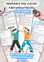 Vorschau - Arbeitsblätter - Merkmale der Fische - Partnerinterview | Unterrichtsreihe "Wirbeltiere", Biologie Klasse 5./6. - Deckblatt