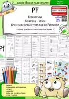 Vorschau - Anderer Materialtyp - Buchstabenmappe PF – Lautverbindung PF lesen & schreiben lernen | Karibu 1 | österreichische Fibelschrift | Klasse 1 - Deckblatt