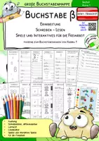 Vorschau - Anderer Materialtyp - Buchstabenmappe ß – Buchstabe ß lesen & schreiben lernen | Karibu 1 | österreichische Fibelschrift | Klasse 1 - Deckblatt