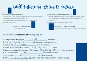 Vorschau - Poster - KOSTENLOS! Mini-Poster: Will-Future vs. Going to-Future - Seite 1