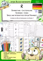 Vorschau - Arbeitsblätter - Buchstabenmappe R – Buchstabe R lesen & schreiben lernen | Karibu 1 (2016) | Deutsche Fibelschrift | Klasse 1 - Deckblatt
