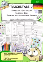 Vorschau - Spiele - Buchstabenmappe J – Buchstabe J lesen & schreiben lernen | Karibu 1 (2016) | Deutsche Fibelschrift | Klasse 1 - Deckblatt