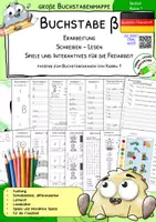 Vorschau - Arbeitsblätter - Buchstabenmappe ß – Buchstabe ß lesen & schreiben lernen | Karibu 1 (2016) | Deutsche Fibelschrift | Klasse 1 - Deckblatt