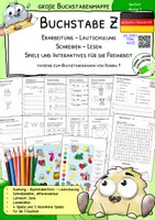 Vorschau - Spiele - Buchstabenmappen – Komplettpaket | Alle Buchstaben & Lautverbindungen | Lesen lernen, Schreiben lernen & Buchstabeneinführung | Deutsch 1. Klasse | Karibu 1 (2016) – Deutsche Fibelschrift - Seite 1