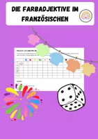 Vorschau - Arbeitsblätter - Les adjectifs de couleur - Würfelübung - Deckblatt