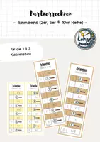 Vorschau - Aufgabenkarten - Partnerrechnen Einmaleins - 2er, 5er und 10er Reihe - Deckblatt