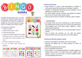 Vista previa - Juegos / Gamificación - Bingo de Rimas - página 1