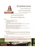 Vorschau - Stundenentwürfe - Nähe, Distanz & Abgrenzung, Lernfeld 6: „Kinder, Jugendliche und junge Erwachsene bei der Bewältigung besonderer Lebenssituationen unterstützen“, Erzieherausbildung - Deckblatt