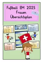 Vorschau - Poster - Fußball EM 2025 Frauen: Übersichtsplan - Deckblatt