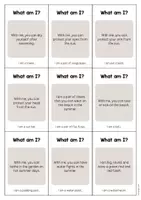 Vorschau - Aufgabenkarten - Summer: What am I? - Cards (Englisch) - Seite 3