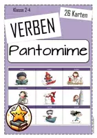 Vorschau - Spiele - Verben Pantomime Deutsch Wortarten - Deckblatt