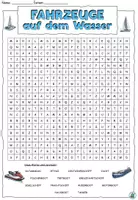 Vorschau - Arbeitsblätter - Suchsel "Fahrzeuge auf dem Wasser" DaZ / DaF / Deutsch - Seite 1