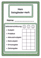 Vorschau - Unterrichtsreihen - Mein Satzglieder-Heft - mit Selbsteinschätzung - Seite 1