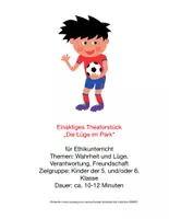 Vorschau - Arbeitsblätter - Theaterstück für Ethikunterricht „Die Lüge im Park“ - Deckblatt