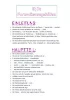 Vorschau - Merkblätter - Epik Formulierungshilfen Interpretetion/Analyse - Deckblatt