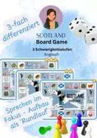 Vorschau - Spiele - Scotland: Englisch Board Game (3 Stufen) - Deckblatt