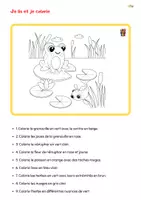 Aperçu - Jeux - je lis je colorie selon les consignes - Page 3